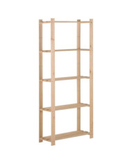 Étagère de stockage 5 niveaux 80x28,5x170 cm Bois de pin massif | Mobilier & Déco
