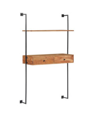 Bureau mural 90x40x170 cm Bois d'acacia solide | Mobilier & Déco