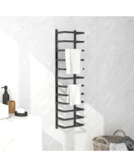Porte-serviette Noir 24x12x96 cm Acier | Mobilier & Déco