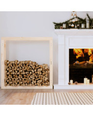 Support pour bois de chauffage 100x25x100 cm Bois de pin | Mobilier & Déco