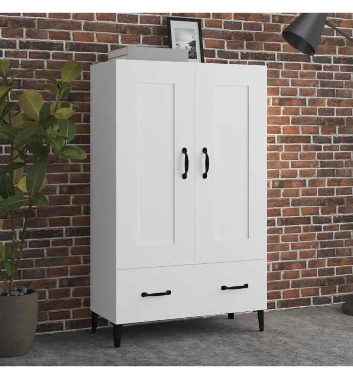 Buffet haut Blanc 70x31x115 cm Bois d'ingénierie | Mobilier & Déco