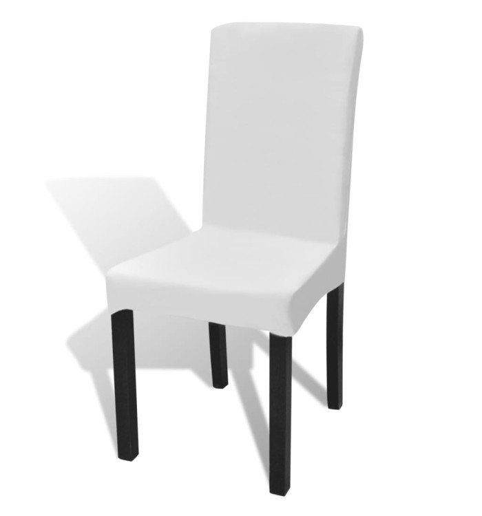 Housses extensibles de chaise 6 pcs Blanc | Mobilier & Déco