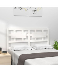 Tête de lit blanc 145,5x4x100 cm bois massif de pin | Mobilier & Déco
