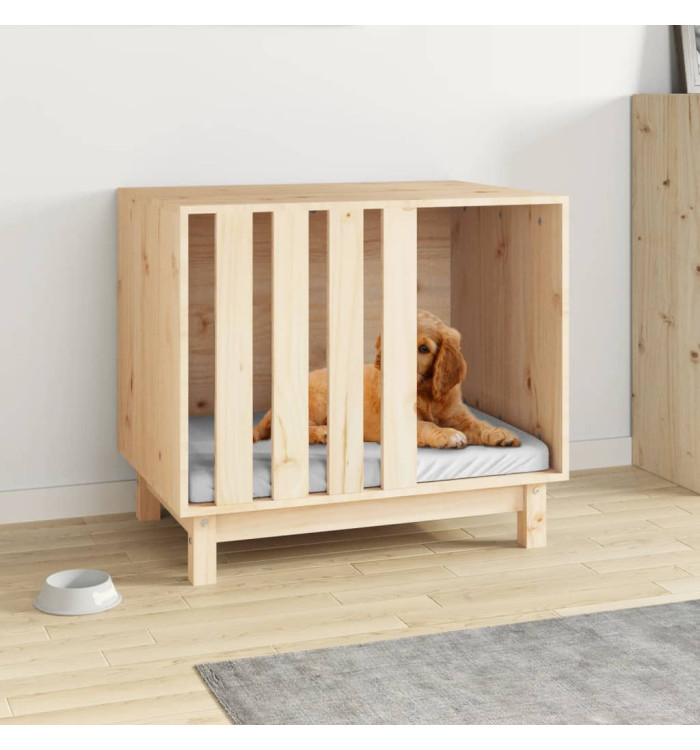 Niche pour chien 70x50x62 cm Bois de pin massif | Mobilier & Déco