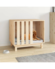 Niche pour chien 70x50x62 cm Bois de pin massif | Mobilier & Déco