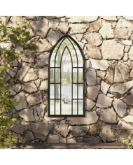 Miroir de jardin Noir 100x45 cm Fer pour utilisation extérieure | Mobilier & Déco