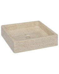 Lavabo Crème 40x40x10 cm Marbre | Mobilier & Déco