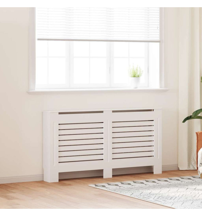 Cache-radiateur Blanc 152x19x81,5 cm MDF | Mobilier & Déco