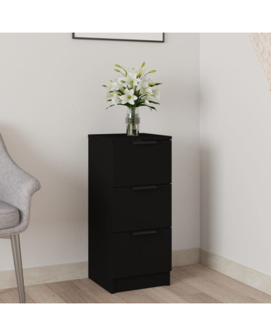 Buffet noir 30x30x70 cm bois d'ingénierie | Mobilier & Déco