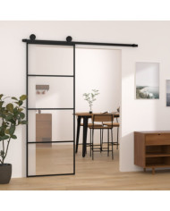 Porte coulissante avec kit de quincaillerie 76x205 cm Verre ESG | Mobilier & Déco