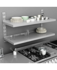 Étagère murale à 2 niveaux Acier inoxydable 120x30 cm | Mobilier & Déco