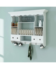 Armoire murale de cuisine en bois Blanc | Mobilier & Déco