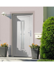 Porte d'entrée Blanc 88x200 cm PVC | Mobilier & Déco