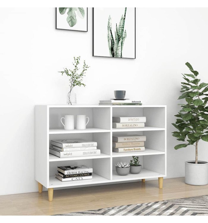 Buffet blanc 103,5x35x70 cm bois d'ingénierie | Mobilier & Déco