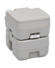 Toilette portable de camping Gris 20+10 L | Mobilier & Déco