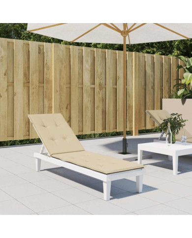 Coussin de chaise de terrasse beige (75+105)x50x4 cm | Mobilier & Déco