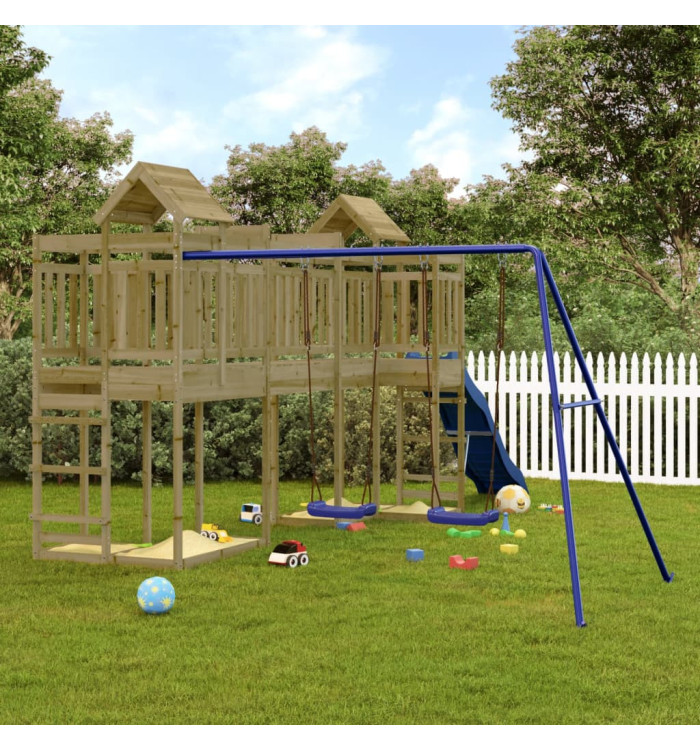 Aire de jeux d'extérieur bois de pin imprégné | Mobilier & Déco