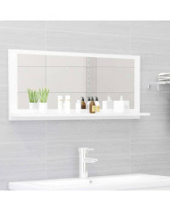 Miroir de salle de bain Blanc brillant Bois d’ingénierie | Mobilier & Déco
