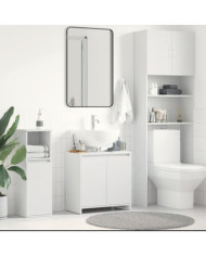 Armoire de salle de bain Blanc 60x33x61 cm Bois d'ingénierie | Mobilier & Déco
