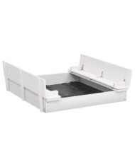 Bac à sable Bois de sapin Blanc 95x90x15 cm | Mobilier & Déco