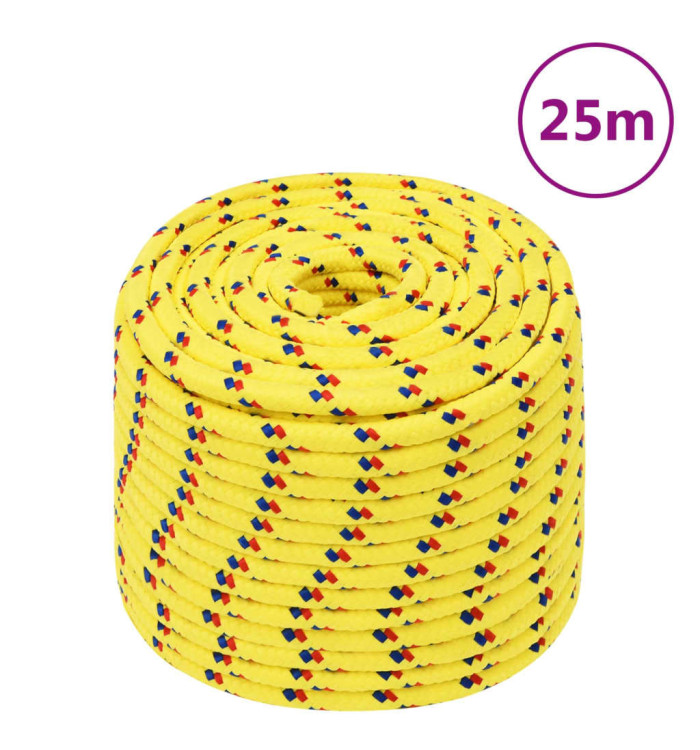 Corde de bateau Jaune 14 mm 25 m Polypropylène | Mobilier & Déco