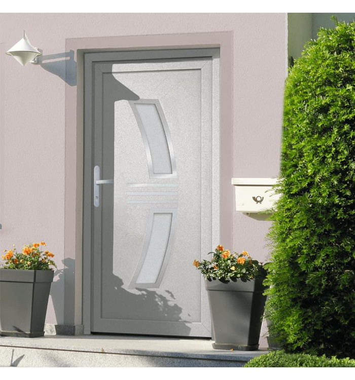 Porte d'entrée Blanc 98x208 cm PVC | Mobilier & Déco