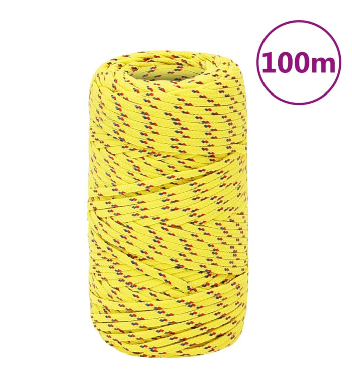 Corde de bateau Jaune 2 mm 100 m Polypropylène | Mobilier & Déco