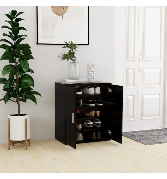 Armoire à chaussures Noir 60x35x70 cm Bois d’ingénierie | Mobilier & Déco