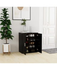 Armoire à chaussures Noir 60x35x70 cm Bois d’ingénierie | Mobilier & Déco