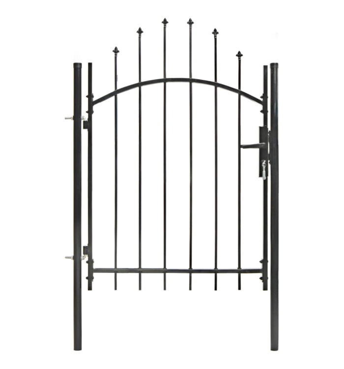 Portail de jardin Acier 1 x 1,5 m Noir | Mobilier & Déco