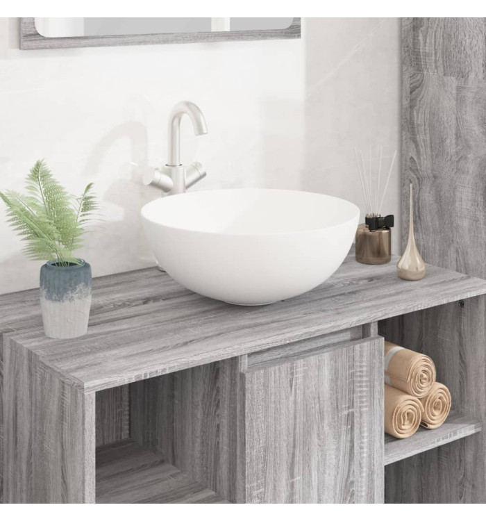 Lavabo blanc 36x15 cm céramique rond | Mobilier & Déco