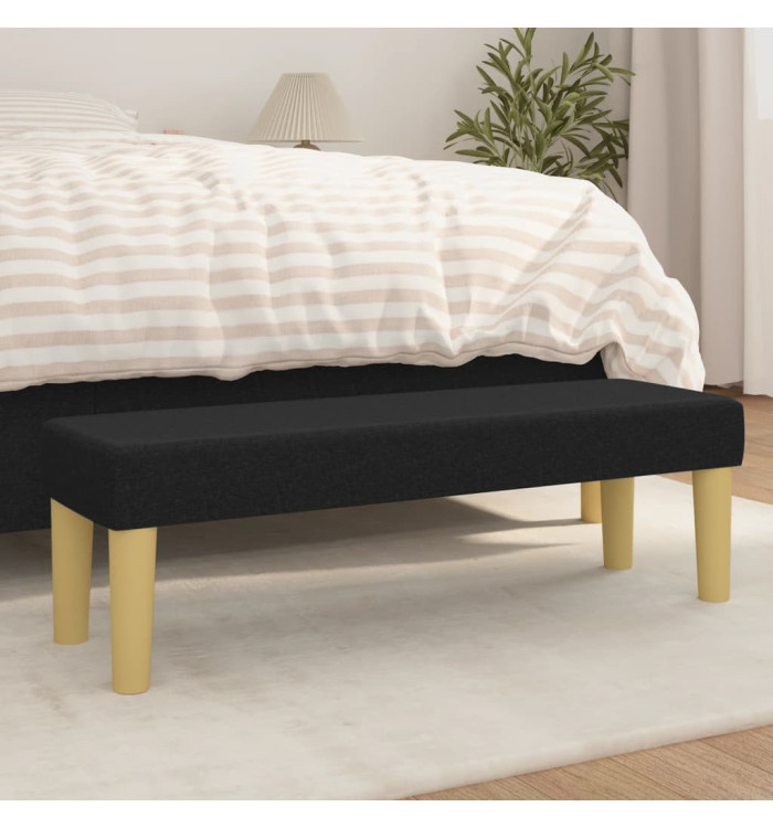 Banc Noir 100x30x30 cm Tissu | Mobilier & Déco