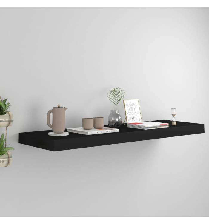 Étagère flottante murale noir 80x23,5x3,8 cm MDF | Mobilier & Déco