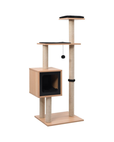 Arbre à chat avec tapis à gratter en sisal 123 cm | Mobilier & Déco