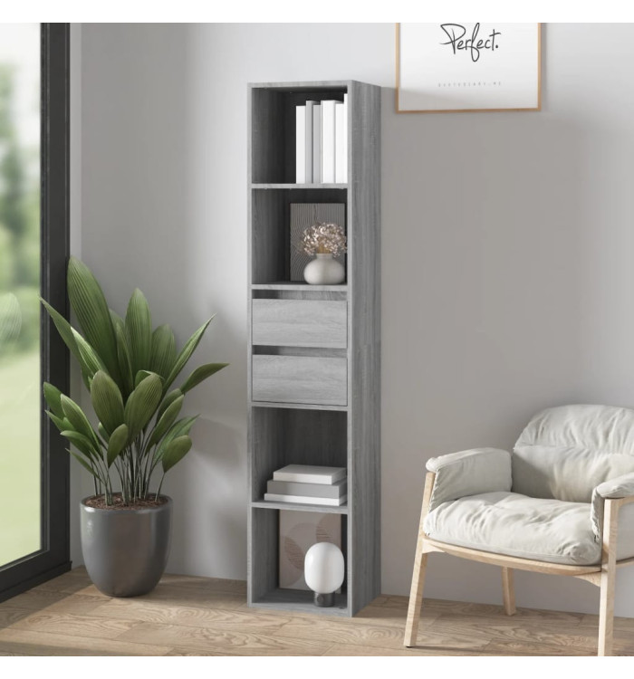 Bibliothèque Sonoma gris 36x30x171 cm Bois d'ingénierie | Mobilier & Déco