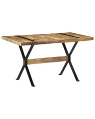 Table à manger 140x70x76 cm Bois de manguier brut | Mobilier & Déco