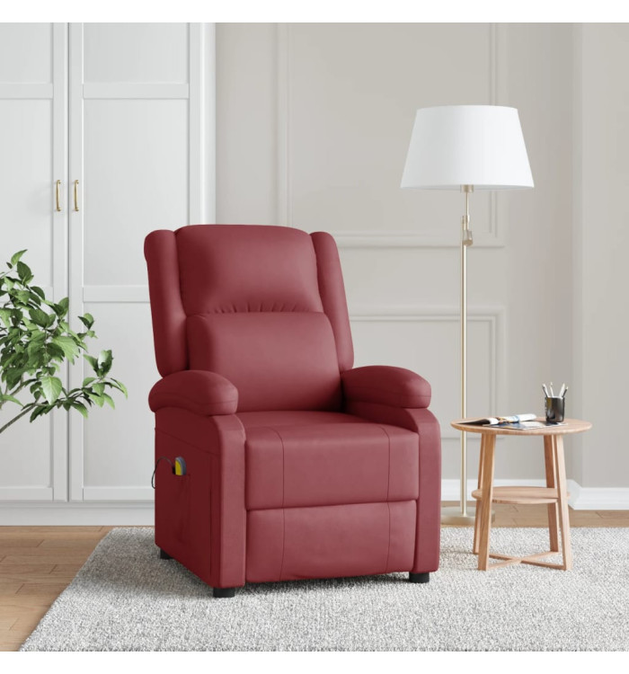 Fauteuil de massage Rouge bordeaux Similicuir | Mobilier & Déco