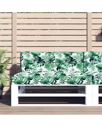 Coussin de palette à motif de feuilles 120x40x12 cm Tissu | Mobilier & Déco