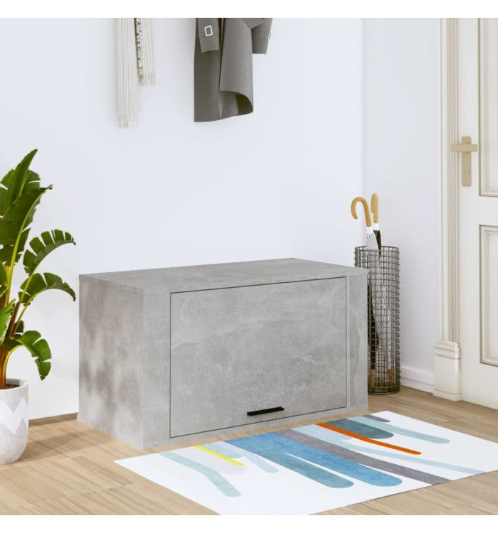 Armoire à chaussures murale Gris béton 70x35x38 cm | Mobilier & Déco