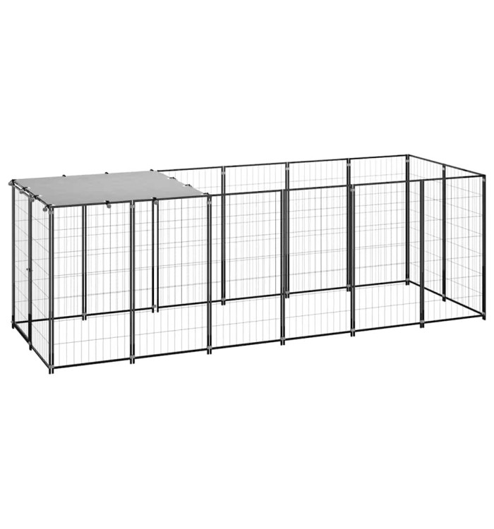 Chenil Noir 330x110x110 cm Acier | Mobilier & Déco