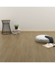 Dalles de plancher autoadhésives 4,46 m² 3mm PVC marron naturel | Mobilier & Déco