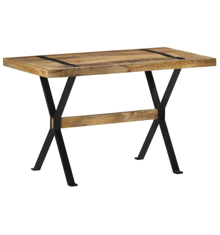 Table à manger 120x60x76 cm bois de manguier brut | Mobilier & Déco