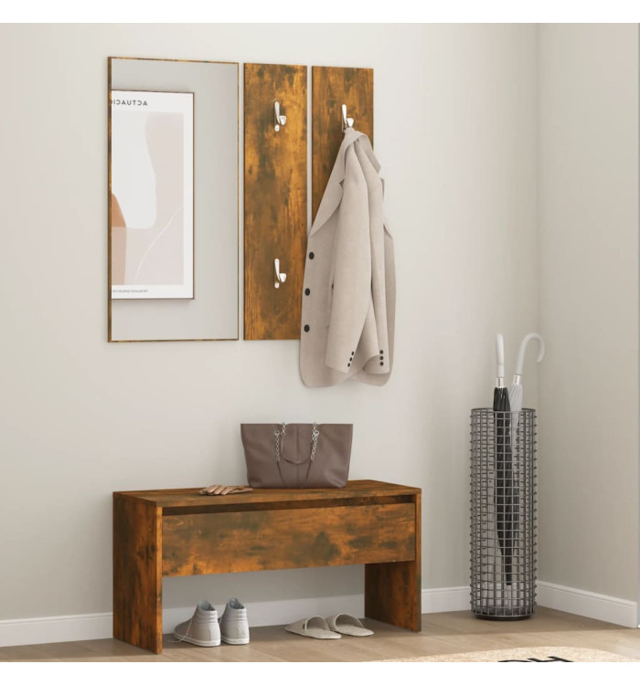 Ensemble de meubles de couloir Chêne fumé Bois d'ingénierie | Mobilier & Déco