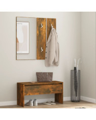 Ensemble de meubles de couloir Chêne fumé Bois d'ingénierie | Mobilier & Déco