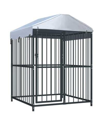 Chenil extérieur avec toit pour chiens 120 x 120 x 150 cm | Mobilier & Déco