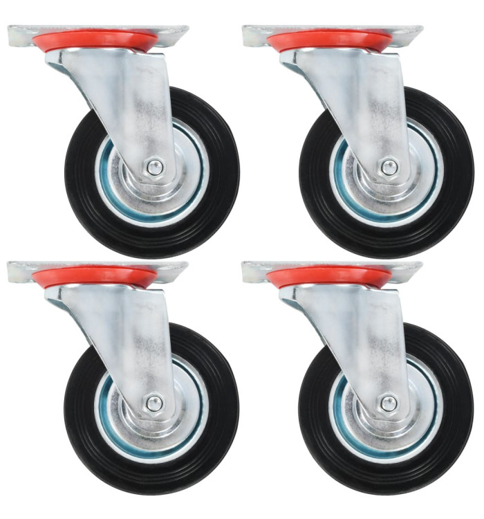 Roulettes pivotantes 4 pcs 100 mm | Mobilier & Déco