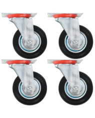 Roulettes pivotantes 4 pcs 100 mm | Mobilier & Déco