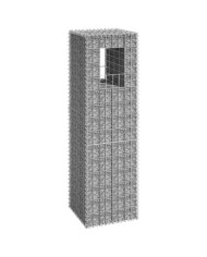 Poteau à panier de gabion 40x40x140 cm Fer | Mobilier & Déco
