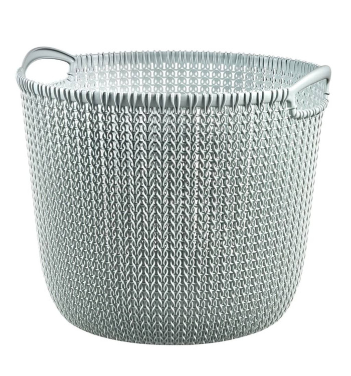 Curver Panier de rangement Knit Rond L 30 L Bleu brumeux | Mobilier & Déco