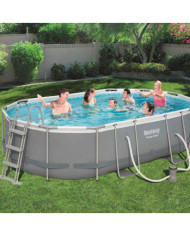 Bestway Ensemble de piscine ovale Power Steel 488x305x107 cm 56448 | Mobilier & Déco